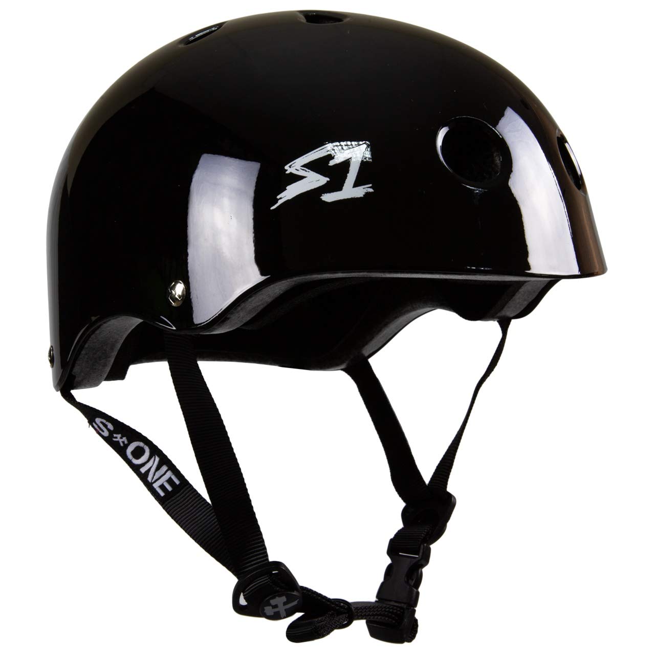 S1 Lifer Helmet - Multi-Impact & High-Impact Certified - Multiple Colours & Sizes (Undialed LIT Black Gloss, Small 21" (53.3cm))