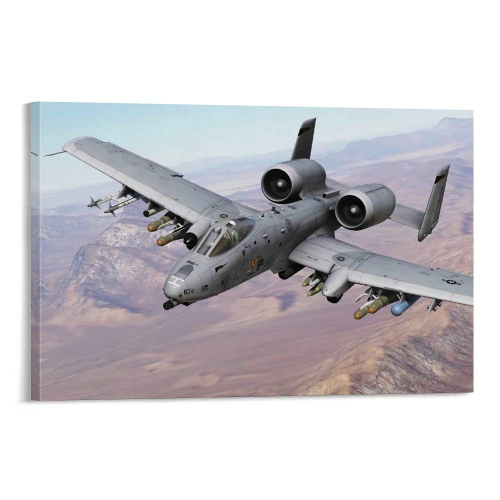 A10 Thunderbolt II Warthog Fighter Plane Poster Poster Decorative Painting Canvas Wall Art Living Room Posters Bedroom Painting 08x12inch(20x30cm)