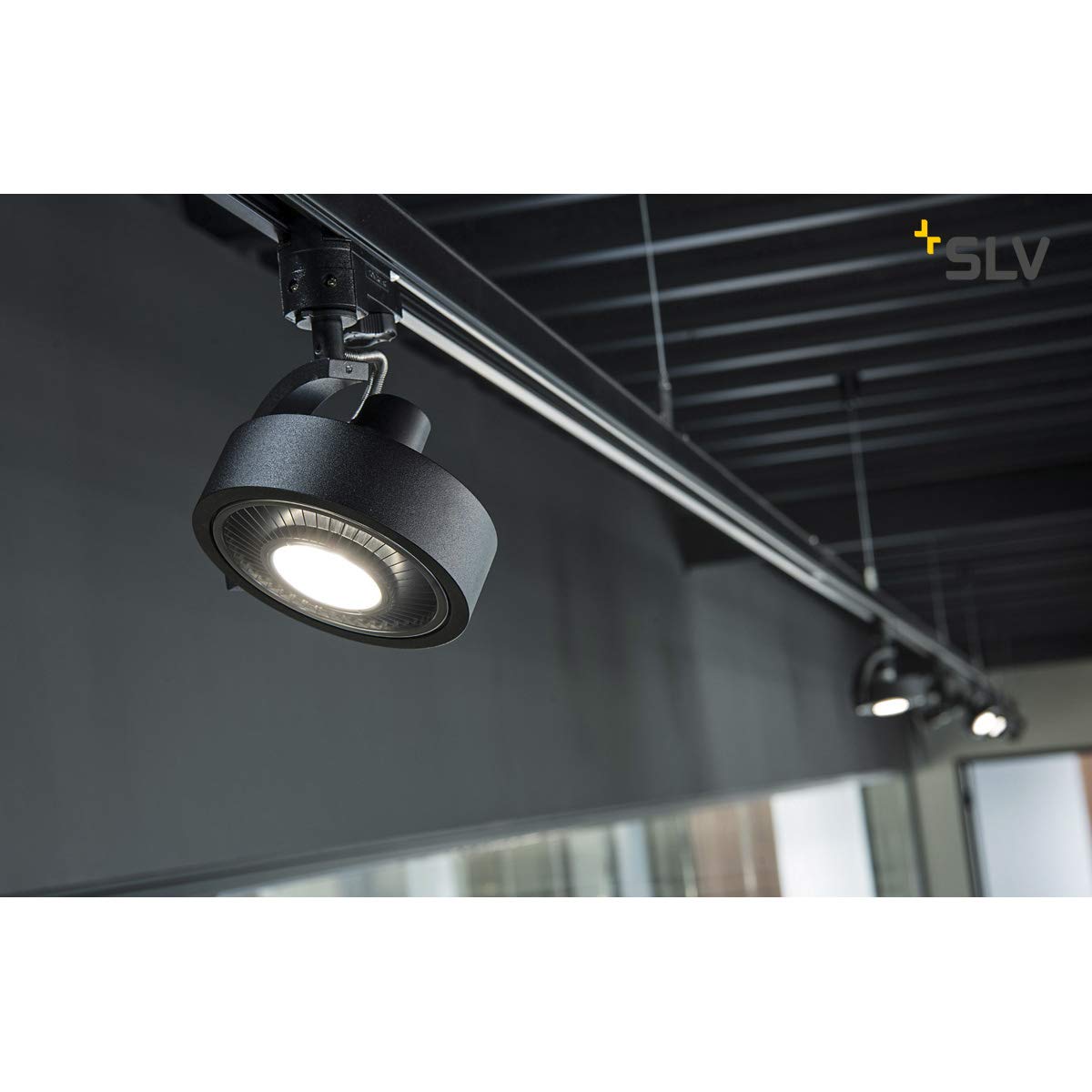 SLV KALU TRACK QPAR111 głowica świetlna, czarna, w tym adapter 3P, aluminium