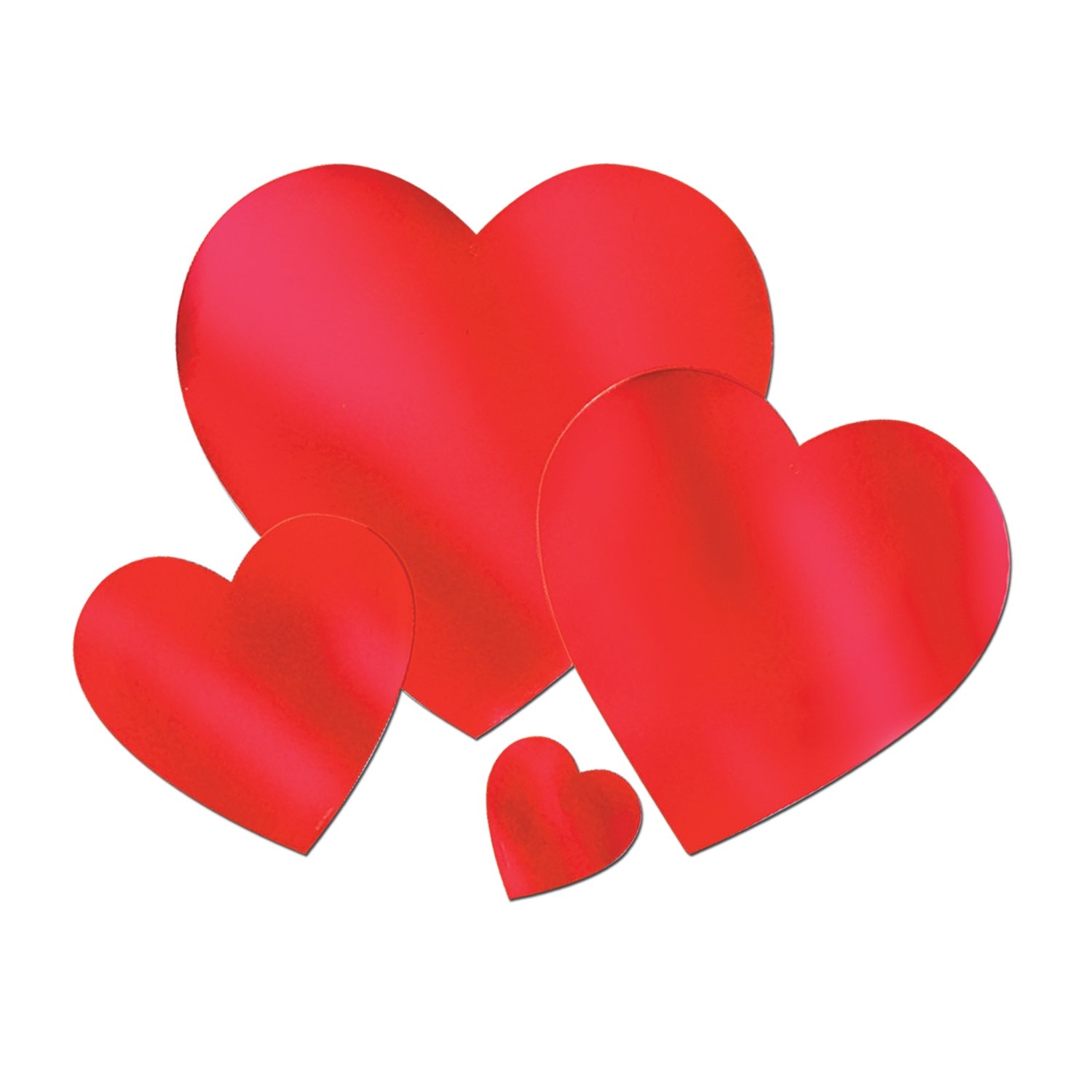 Beistle 77790-R Lot de 72 emporte-pièces en Forme de cœur Rouge 10,2 cm