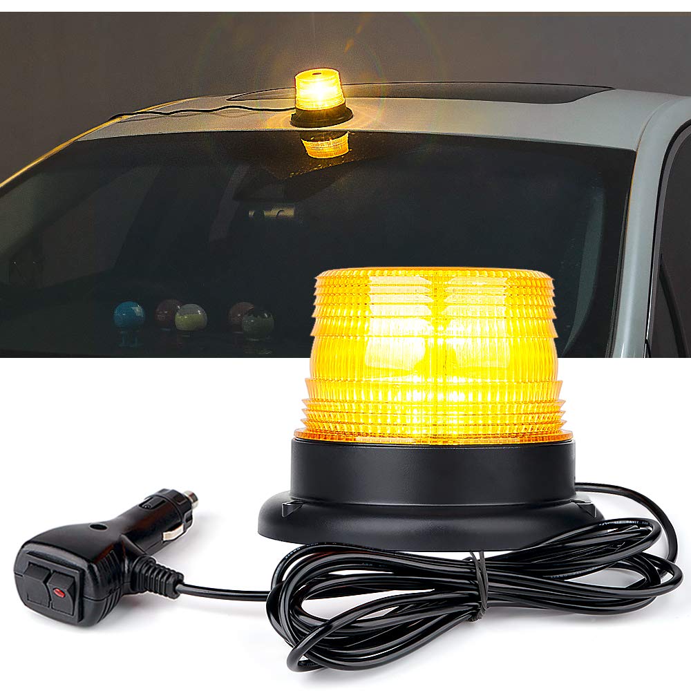 Buy LED Warning Flash Beacon Lights, High Visibility Amber Warning
