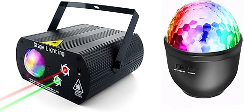 Miniatura 1 de Combinación de luz nocturna de discoteca con ondas de agua