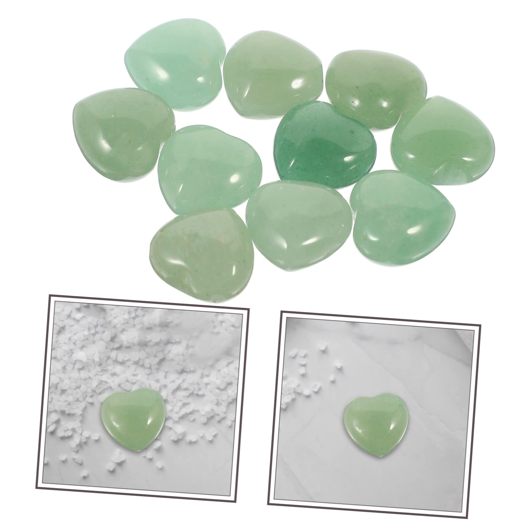STOBAZA 30piezas Adornos De Cristal Natural Forma De Corazón Decoración De Piedra para Hogar Adorno De Oficina y Fiesta Sin Estilo Moderno