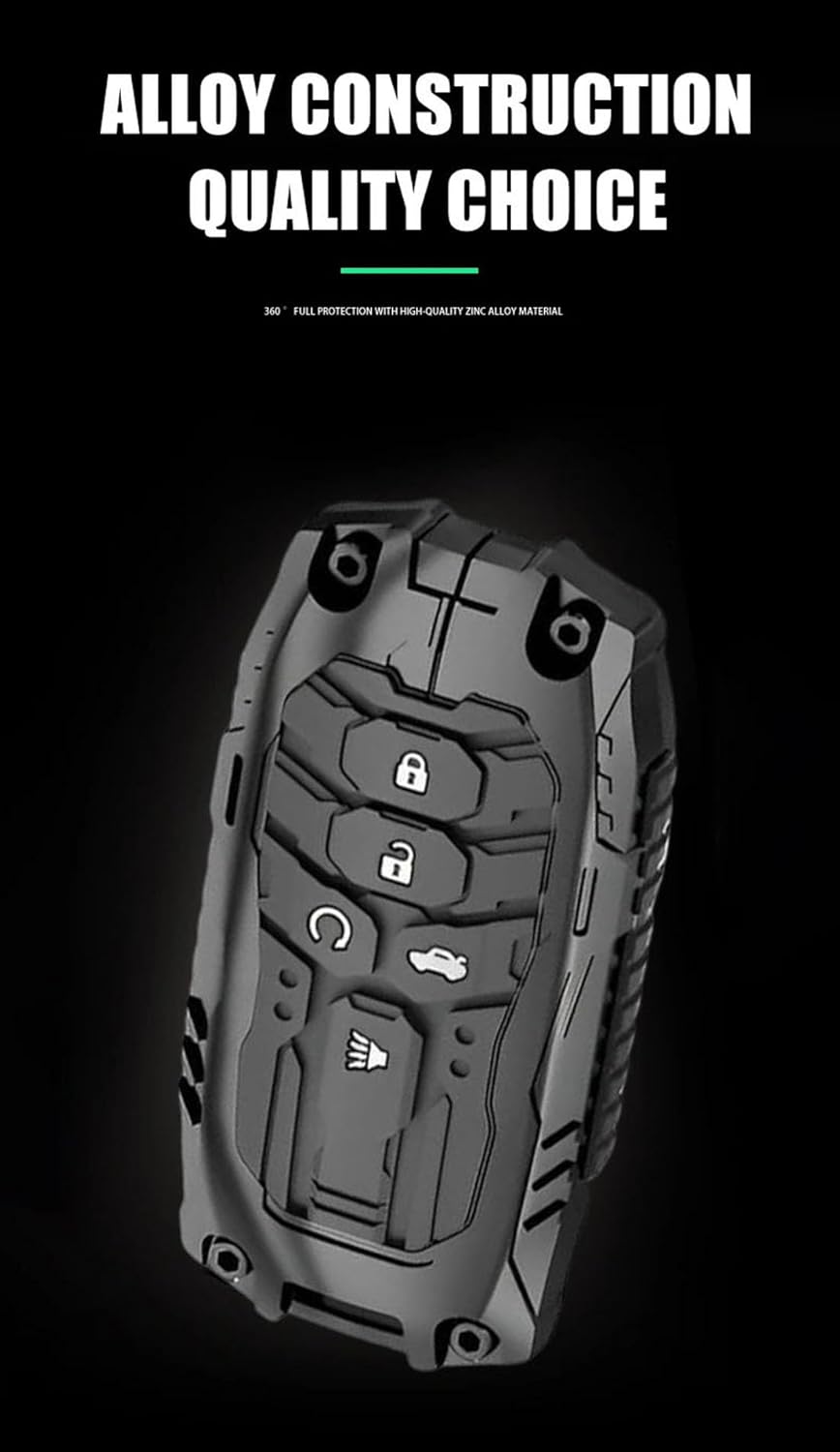 Heavy Zinc Alloy Key fob Case Cover with Keychain Compatible with Honda Accord Civic CR-V CRV Pilot Passport Insight EX EX-L Key Shell Accessories (Model-A)