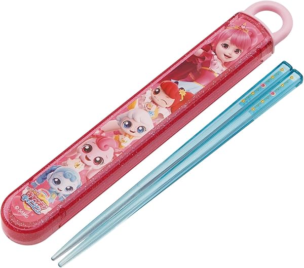 スケーター(Skater) 箸 箸箱 セット 子供用 お弁当 16.5cm 日本製 食洗機対応 スライド式 シークレット キャッチ!ティニピン 女の子 ABS2AM-A - 1