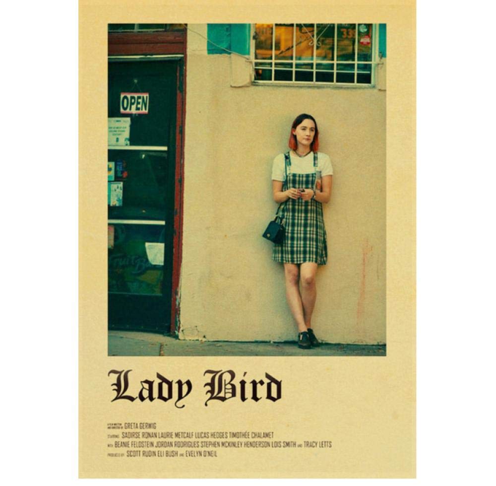 ZOEOPR Poster Lady Bird Poster Classic Movie Retro Poster Art Poster Wall Art Canvas Painting Home Decoration Posters And Prints 50 * 70Cm No Frame