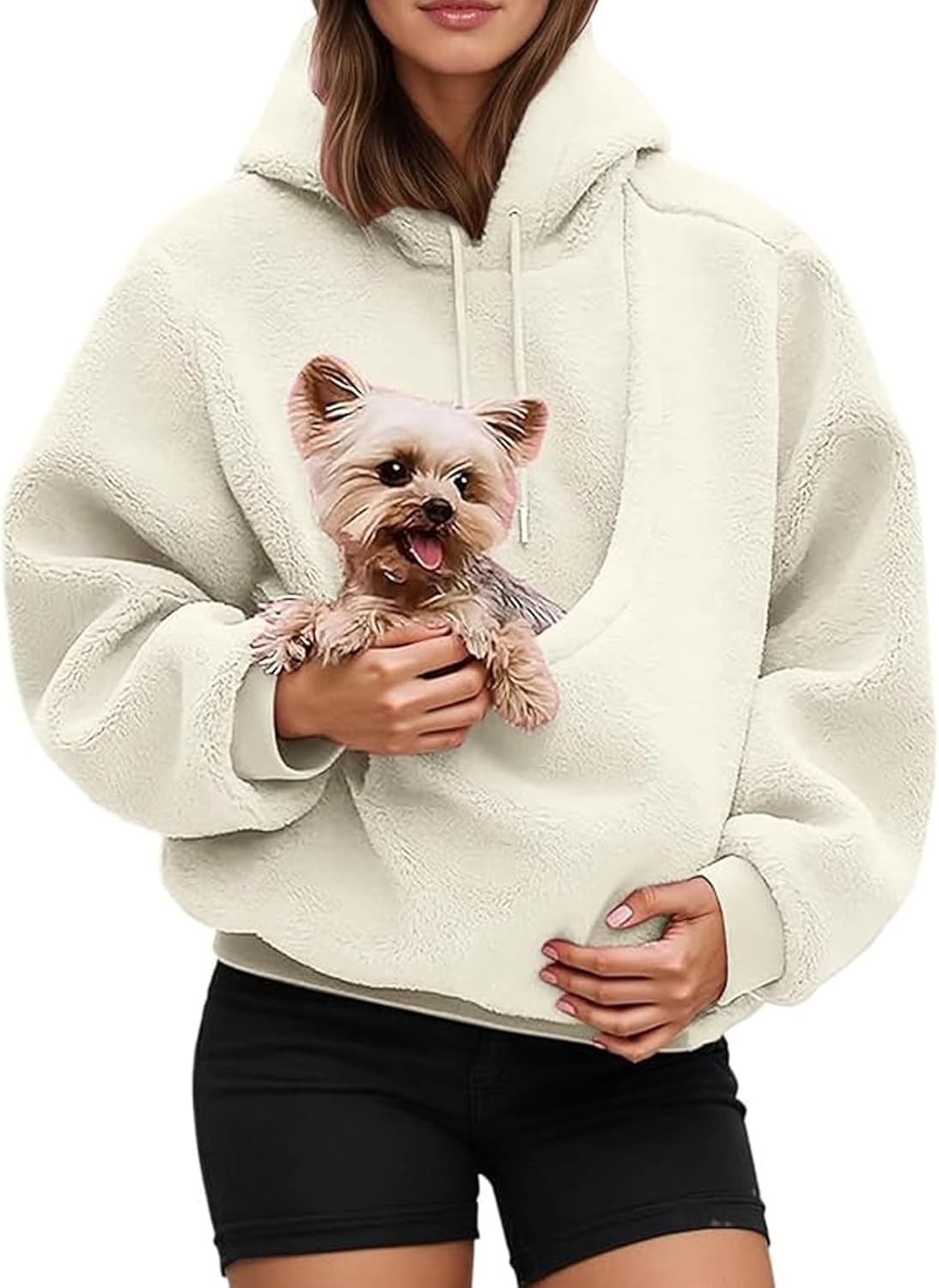 Pet Sling Hoodie,Pet Pouch Hoodies Oversized Cat and Dog Pouch Sweatshirt Comfy Pullover Hoodie with Pockets