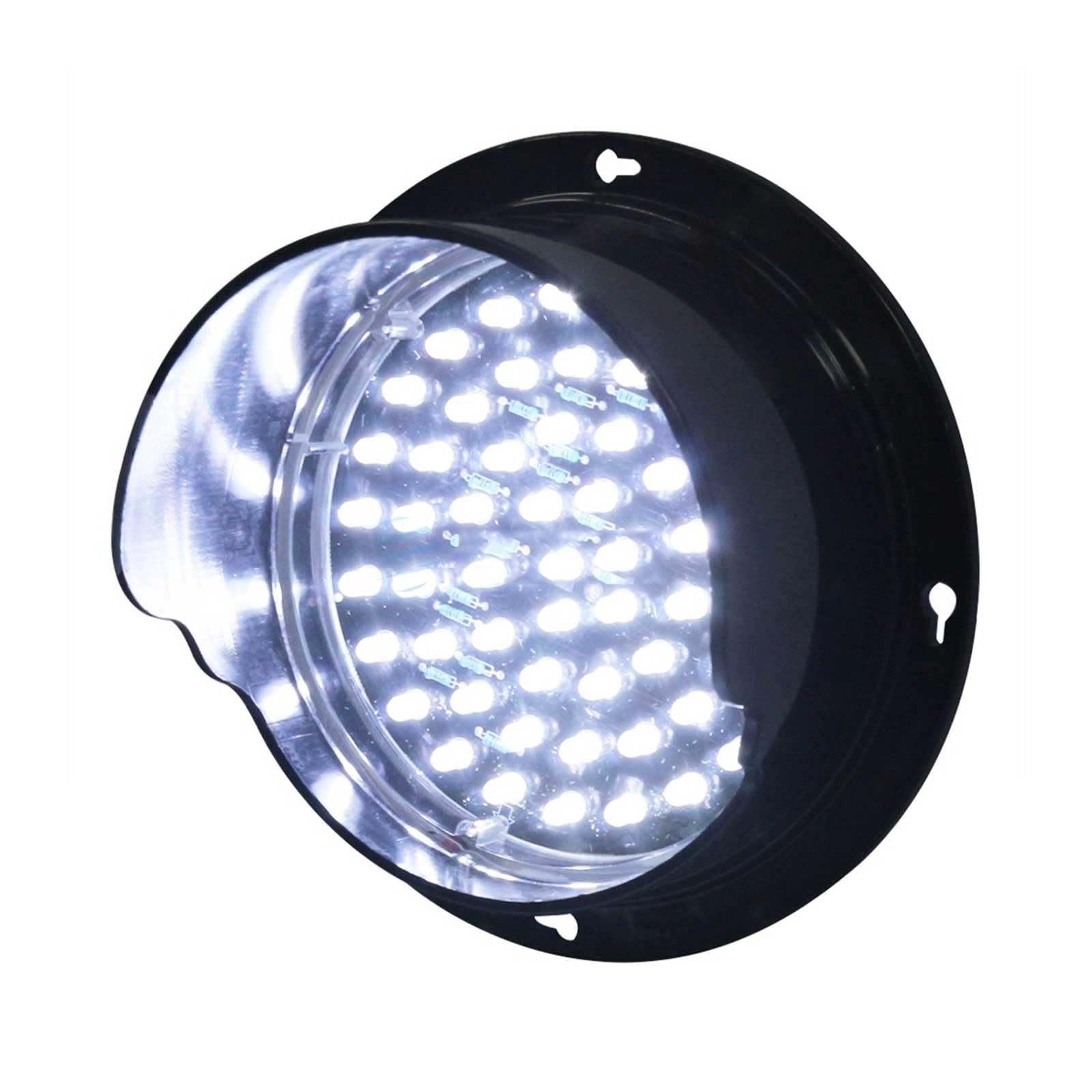 Sygnalizator Świetlny LED, Światło Ostrzegawcze Montowane na Ścianie, Światło Stopu na Rampie Załadunkowej, Wodoodporny Sygnalizator Bezpieczeństwa 12-24V(White,100mm/4in)