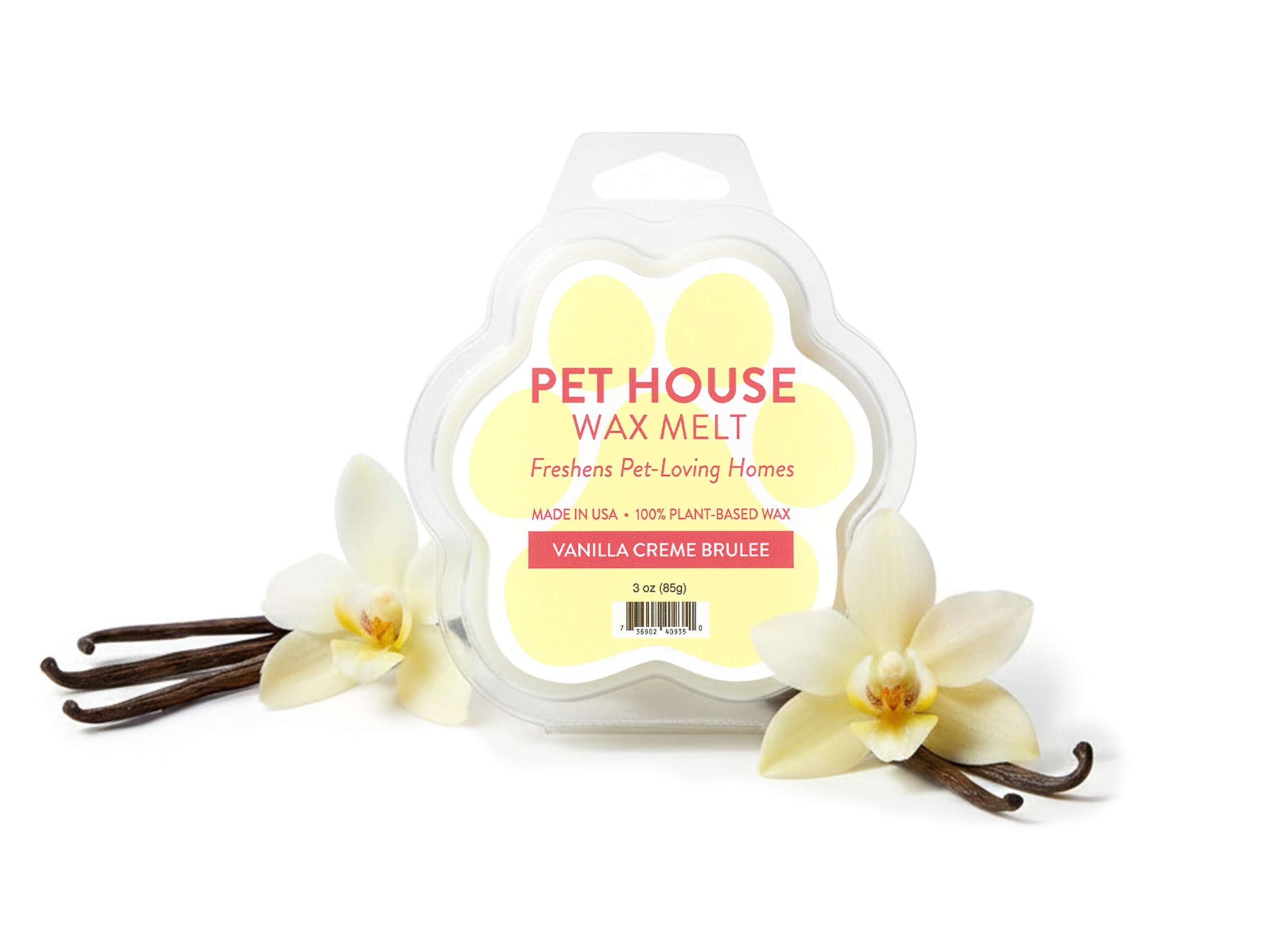 Vanilla Creme Brulee Wax Melts Plant-Based Wax, 2 Pack Pet House