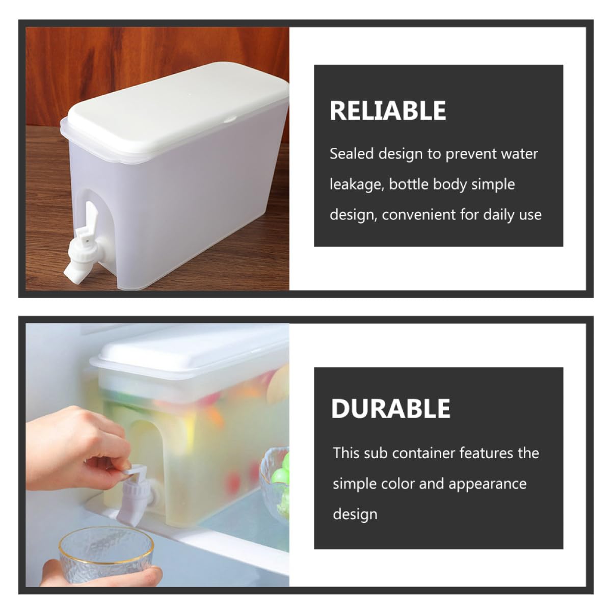 Contenitore per Detersivo Liquido 3, 5 l Valvola da Banco Bianco