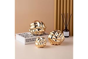 Gold Knot Decor - 5x4inches, Mantle Decor for Shelf, Office & Table