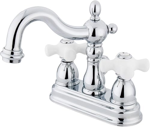 Miniatura 7 de Elements of Design New Orleans EB1605AL - Grifo de lavabo central con ventana emergente, 4 pulgadas, bronce aceitado