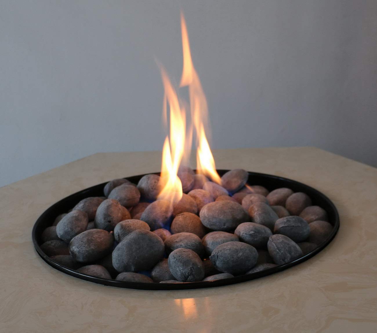 Amazon.com : 24 PCS Fireplace Ceramic Pebbles for Firepits ，for All Types  of Indoor, Gas Inserts, Ventless u0026 Vent Free, Electric, or Outdoor  Fireplaces u0026 Fire Pits. Realistic Clean Burning Accessories … (