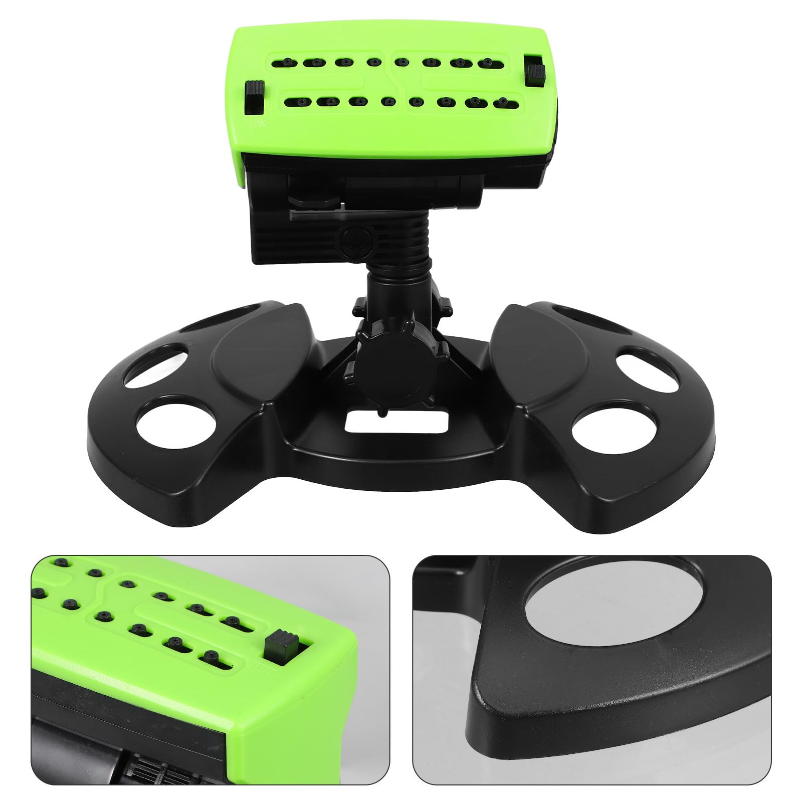 TOYANDONA Arroseur de Jardin Rotatif Automatique en Abs Noir, Système D'arrosage pour Pelouse et Arbres, Couvre Large Surface et Protège Les Plantes Délicates, pour L'irrigation