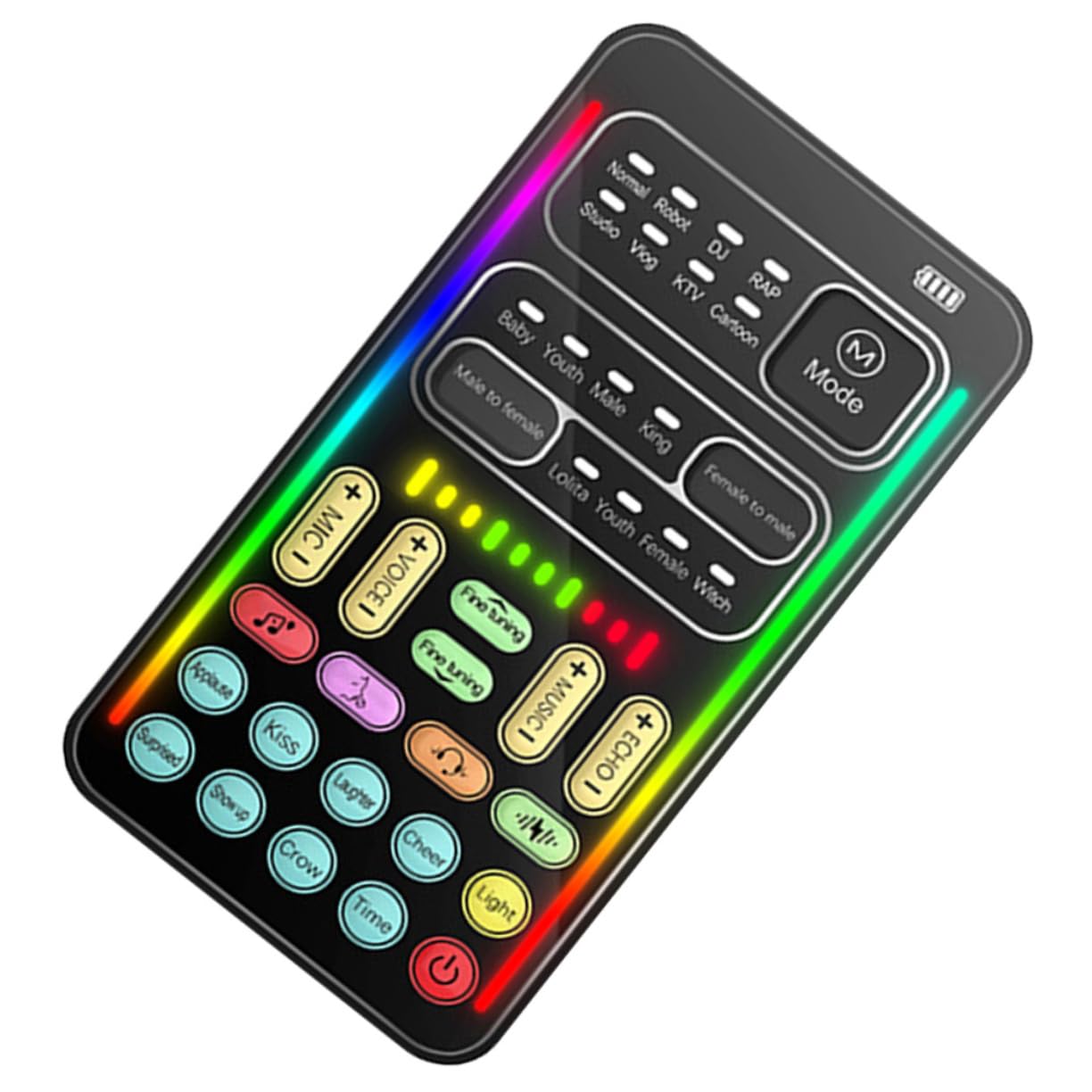 Mini Sound Card Portable Voice Changer Changer for Live Streaming Phone Computer-image-45
