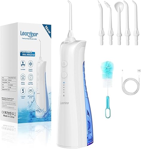 Leominor Mejora el hilo dental dental de agua A6 (blanco)