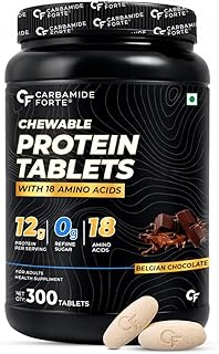Carbamide Forte Protein Chewable – 12g Whey Protein Per Serving | Whey Protein Isolate with 18 Amino Acids | No Refined Su Price In India
