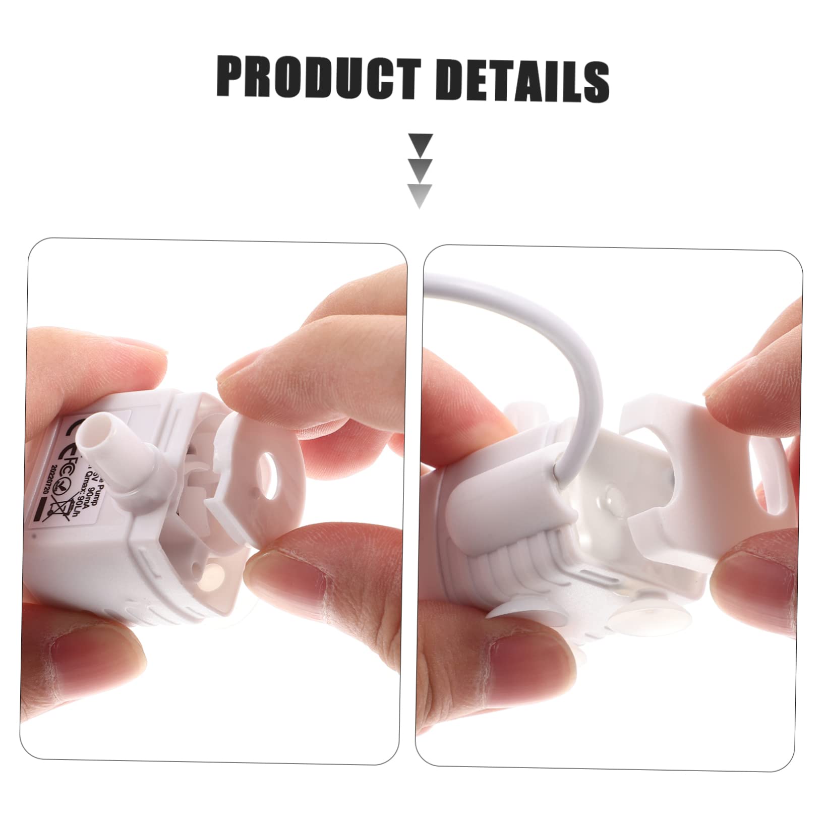 SOIMISS Bomba de Fuente para Gatos, Bomba de Agua Sumergible de Abs, 5v1a, Repuesto para Dispensador de Agua de Mascotas, Uso Doméstico