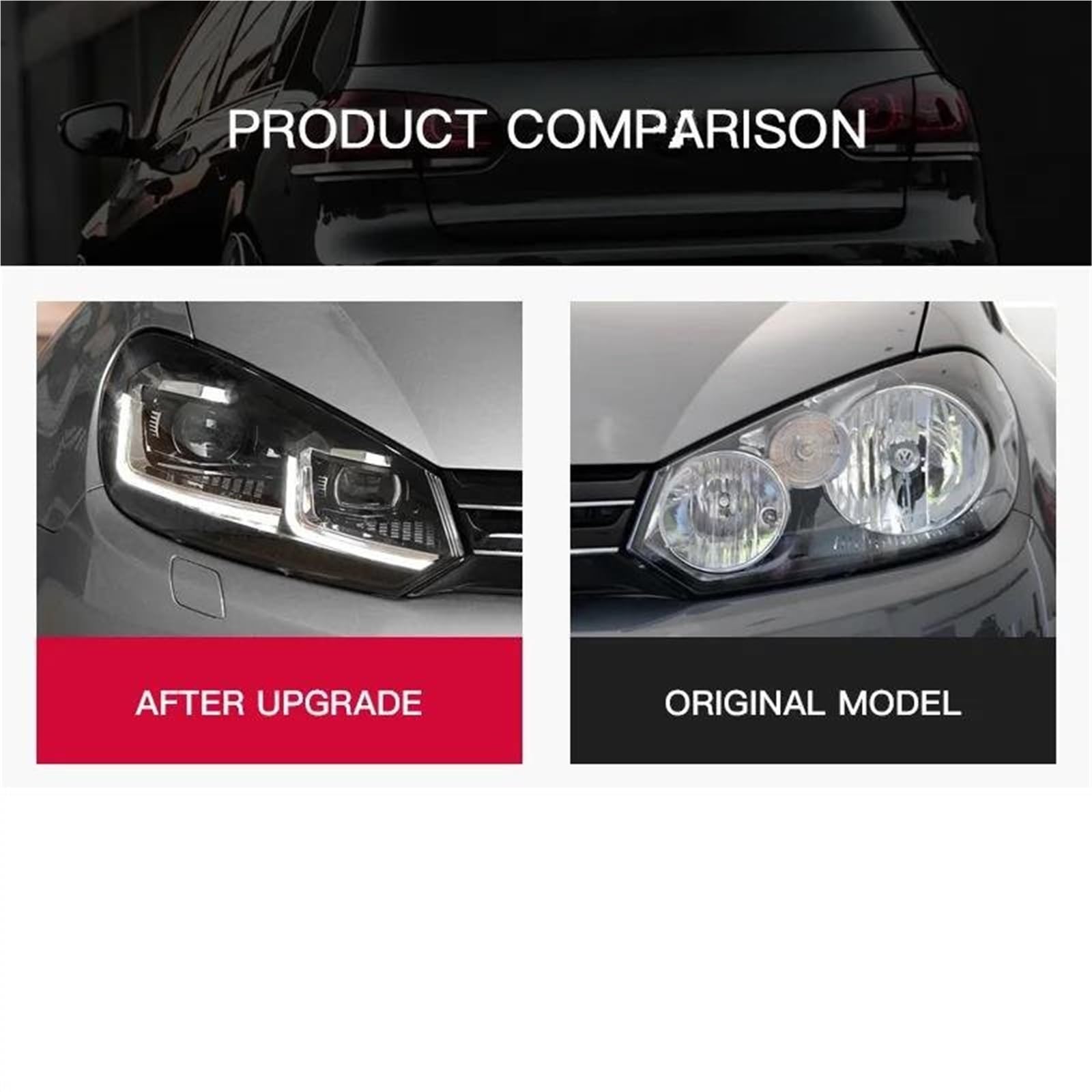 Migliora la sicurezza della guida notturna Gruppo Fari Auto Luce Di Marcia Diurna Streamer Indicatore Direzione Lente Xenon Lam Per VW Per Golf 6 2010-2012