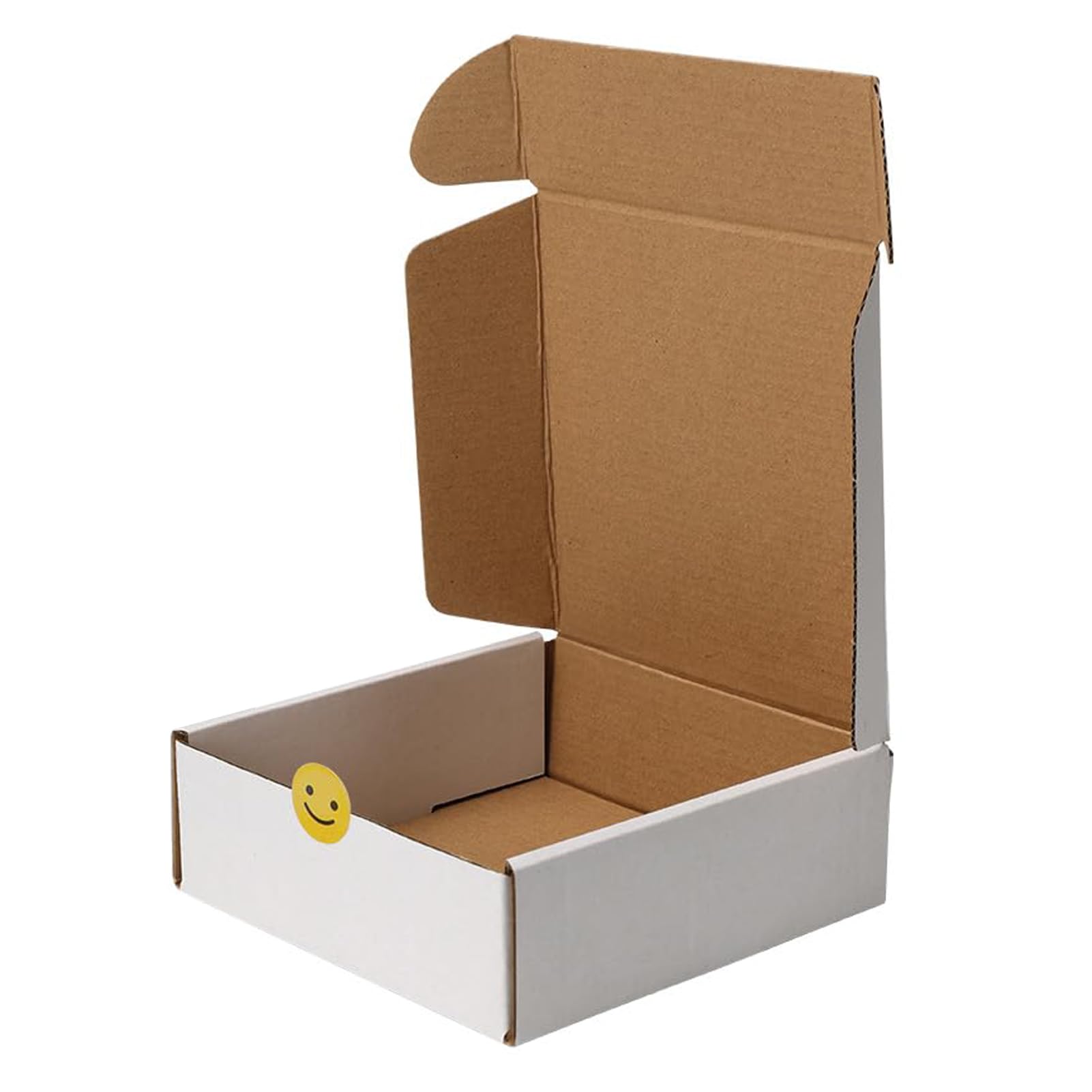 Boîte en carton ondulé blanc RLAVBL 15x15x5 cm pour petits colis