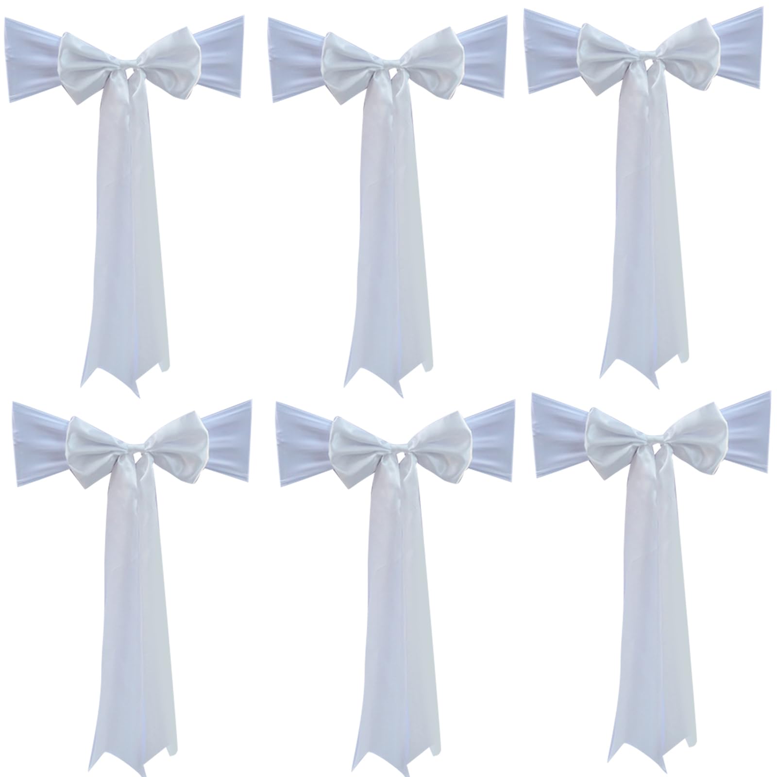 Hsioluted Chair Back Cover Chair Ribbons with Extended Tail Ribbon for Wedding Enhances Event Space Decoration Decorations