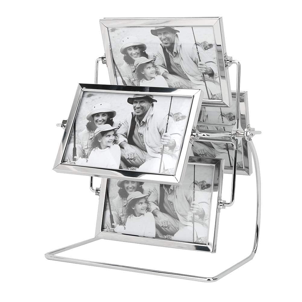 Atyhao Table de bureau cadre photo rotatif Placement horizontal Studio de photographie cadre photo en métal rotatif pour Photo 6x4in