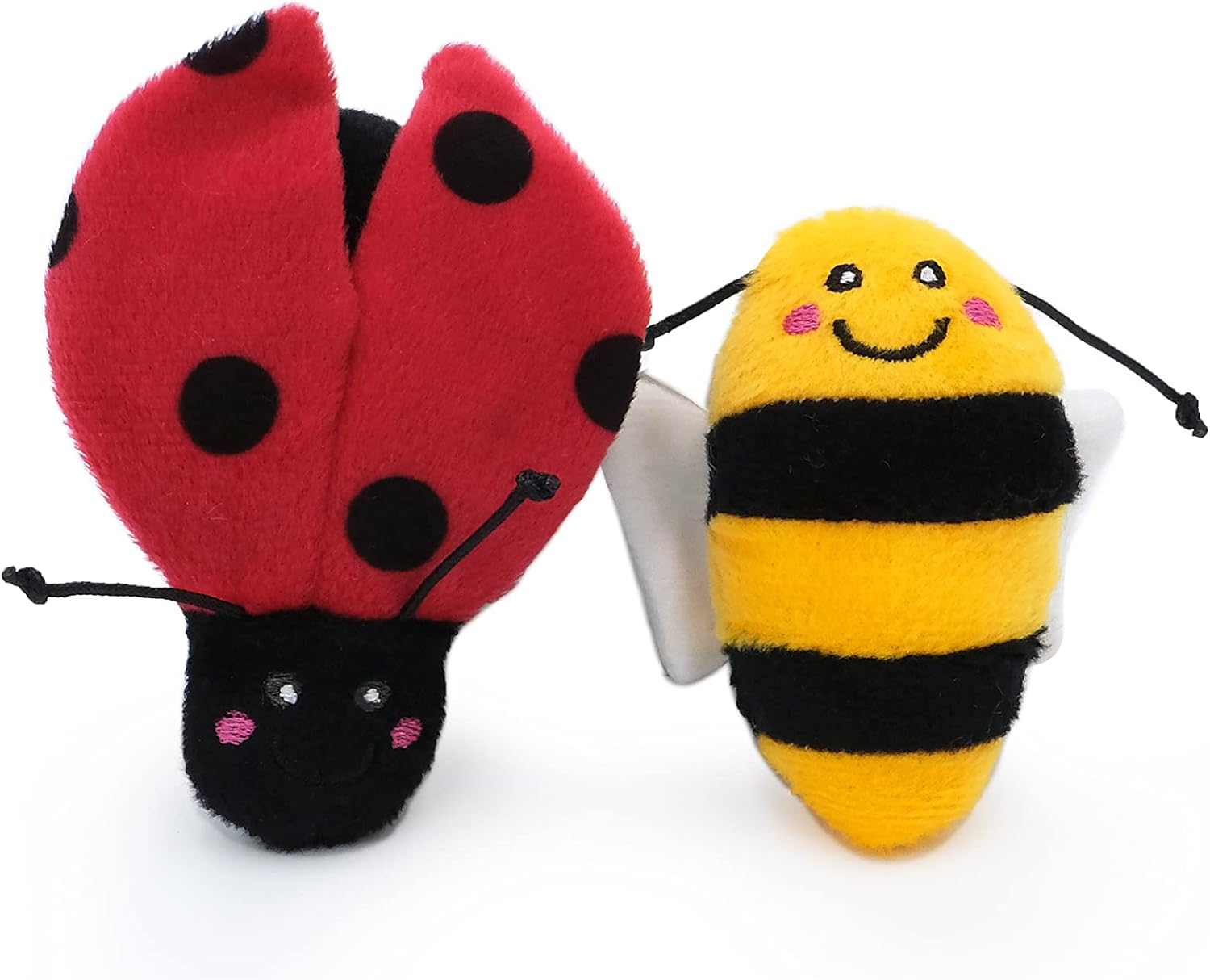 ZippyClaws Catnip Cat Toys Ladybug and Bee 2 Pack