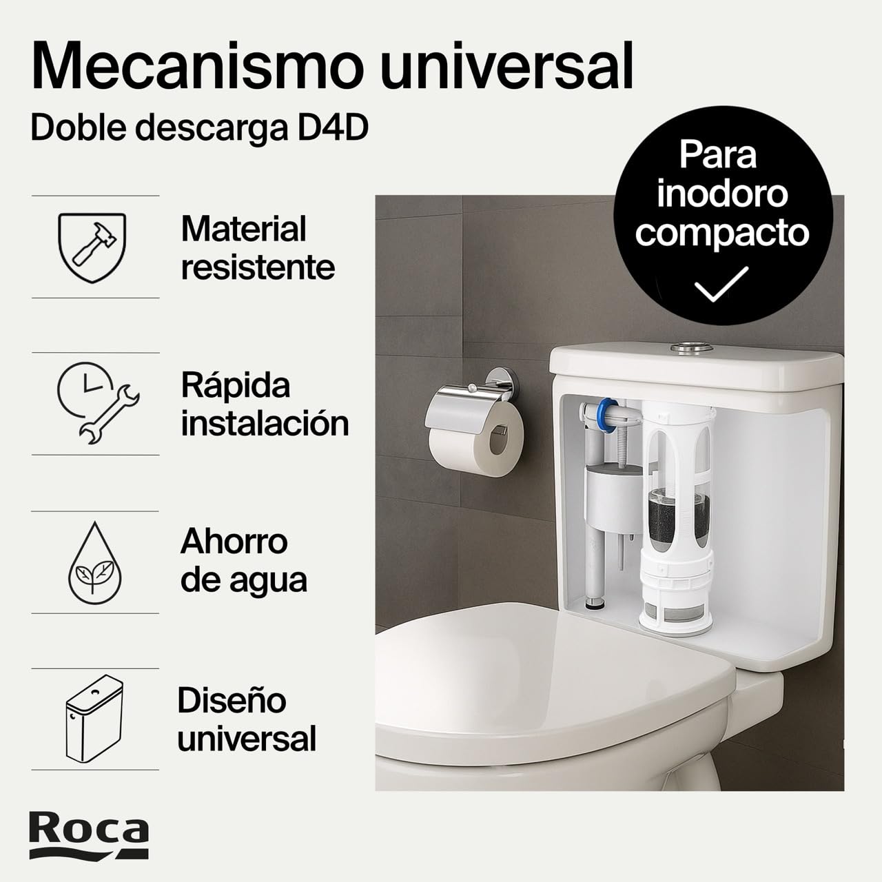 Roca - Kit Mecanismo Descarga Toilet Jet (AH0003000R) — view 2