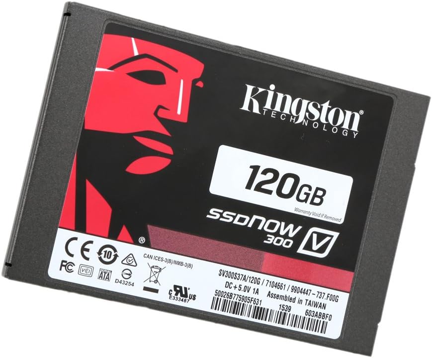 Kingston Technology SV300S37A/120G 120 GB Solid State Drive V300 SATA 3, USB 2.0, 2.5 Inch, Grey