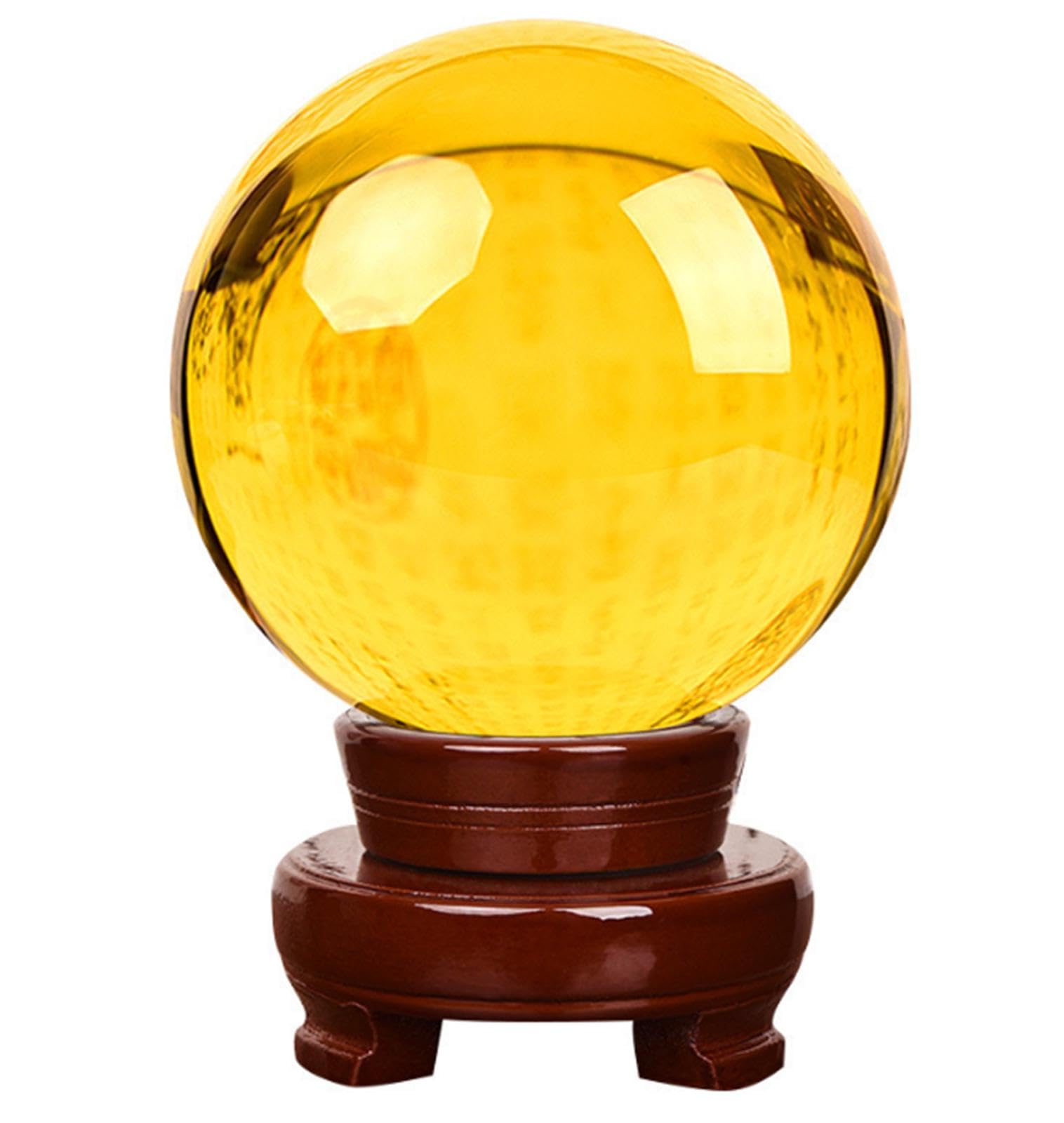 BHBHCPZGR Clear Crystal Decorative Balls Glass Ball Fengshui Sphere Ornaments with Stand for Divination Photography Decor,C-20cm/7.9in