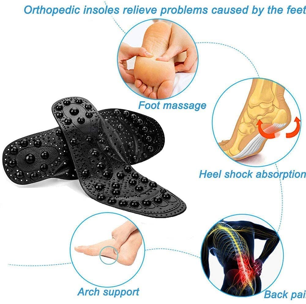 Wkładki, Wkładki do masażu magnetycznego, poduszki Body Detox Slimming Magnetic Arch Support Shoes Pads(2 Pair,L)