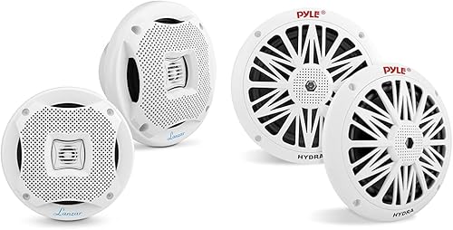 Lanzar Altavoces marinos impermeables duales de 6.5 pulgadas, 400 W, 4 ohmios, radio estéreo para automóvilbarco y altavoces marinos duales Pyle de disponible en Yaxa Venezuela