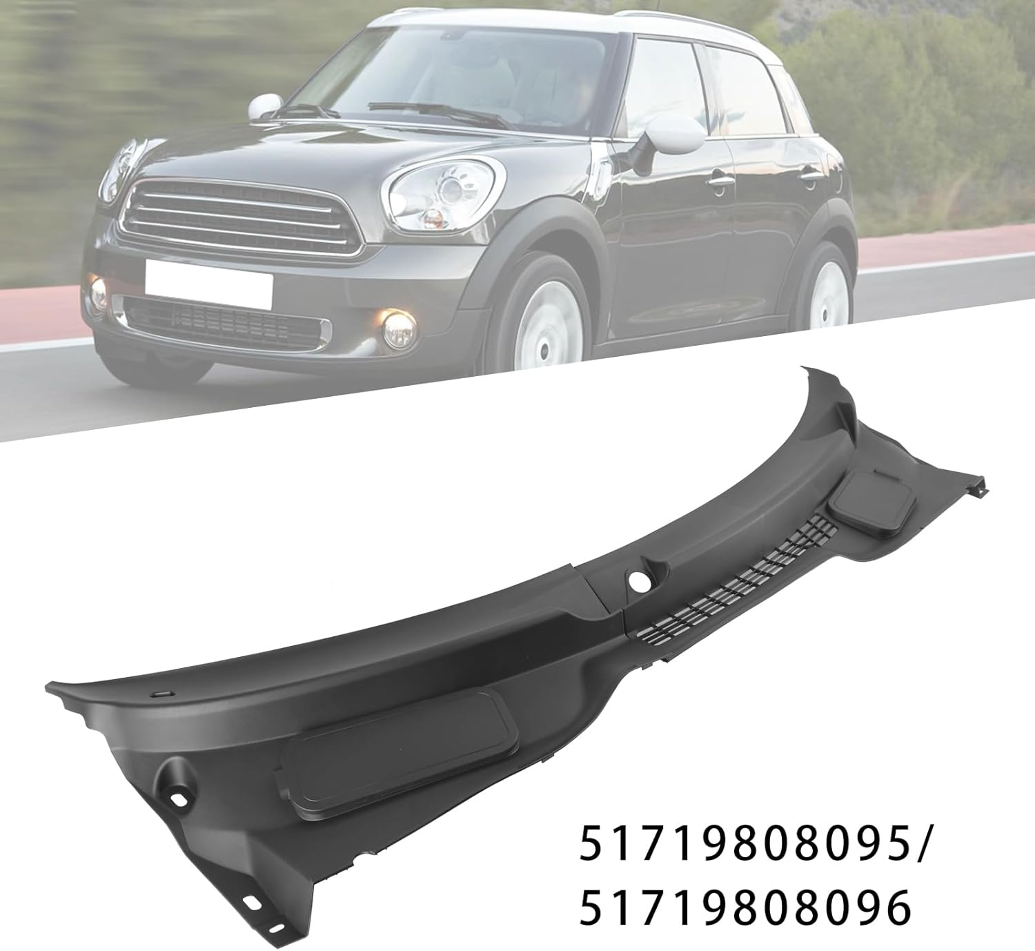 Artudatech Windshield Cowl Panel 51719808095+51719808096 Fit For Mini Cooper Countryman R60 2010-2016 For Mini Cooper Paceman R61 2012-2016 51719808095 51719808096