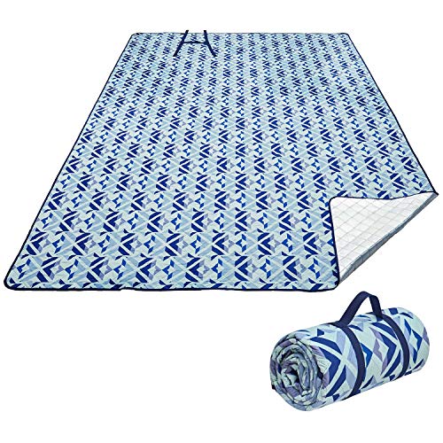 Yorbay Tapis De Pique-Nique Imperméable 200x200 Cm Pliable Avec Poignées - Idéal Camping Plage Jardin