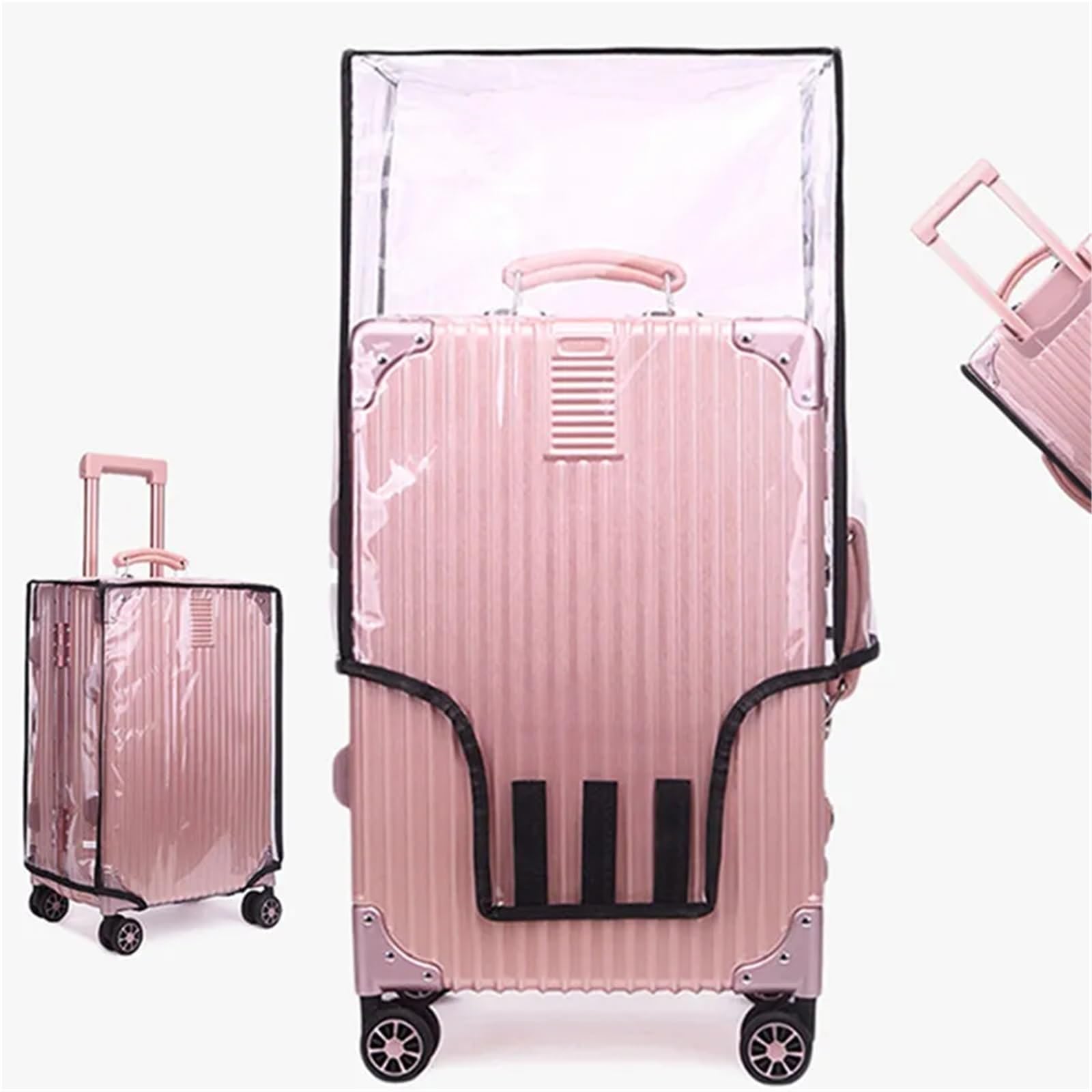 2 pz 18-30in PVC Trasparente Impermeabile Copertura Dei Bagagli Valigia Da Viaggio Portatile Protettiva Antipolvere Coperture(28 inches)