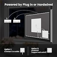 Vista 157 de WTTY LED Bathroom Mirror 32"x32" with Backlit and Front Light,Stepless Dimmable LED Mirror for Bathroom,Anti-Fog Lighted Bathroom Vanity Mirror