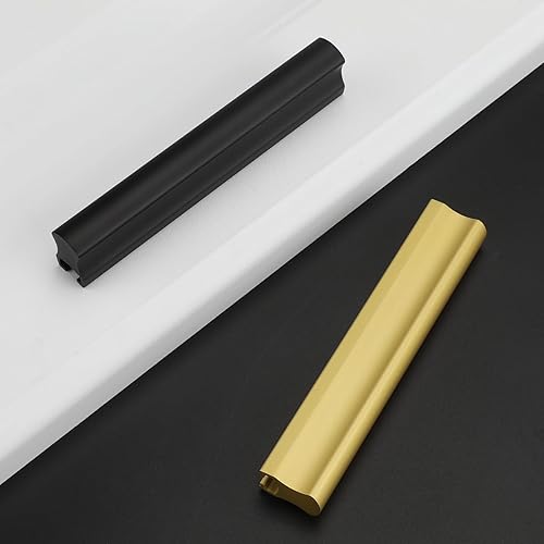 Miniatura 5 de Paquete de 10 tiradores ajustables de latón cepillado para gabinetes y cajones, centros de agujeros ajustables de 2 pulgadas a 8 pulgadas