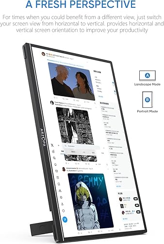 Miniatura 5 de ARZOPA Monitor portátil de 2.5K de 16 pulgadas, pantalla HDR de 2560 x 1600, 500nits 8bit QHD USB-C HDMI, monitor para computadora portátil, 1610