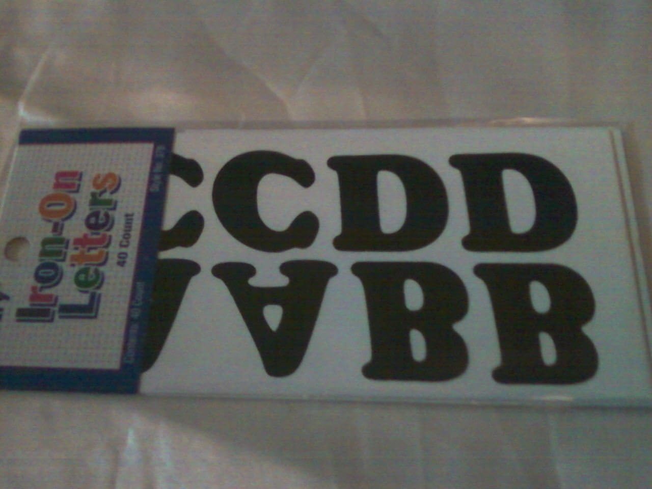 Allary Iron-On Letters, Assorted Colors Available, 40 Count