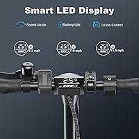 Vista 4 de Caroma Electric Scooter Adults, 350W/500W Motor, Top Speed 20/25 Mph & 30 Miles Range, 8.5" Solid Tires, Cruise Control E Scooter for Adults