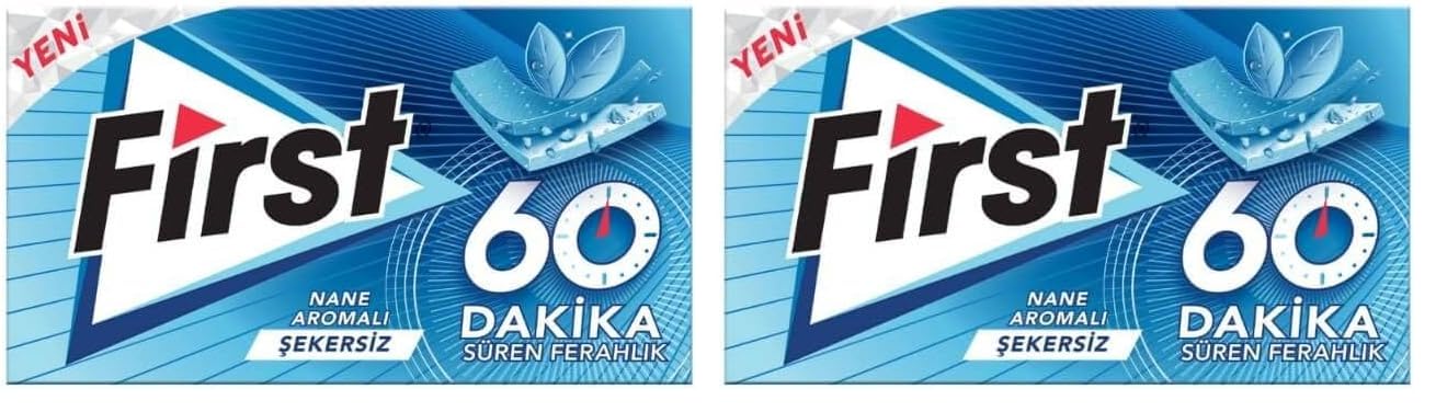 First Infinity 60 DK Keskin Nane Aromalı Şekersiz Sakız 27 gr 2li paket