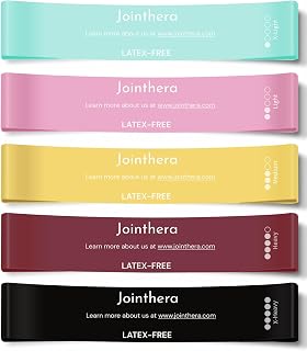 Premium Latex Free Resistance Bands for Working Out - Set of 5 + Carrying Bag | Non Latex Mini Loop Workout Bands Resistance for Women and Men | Physical Therapy, Legs Exercise and Pilates