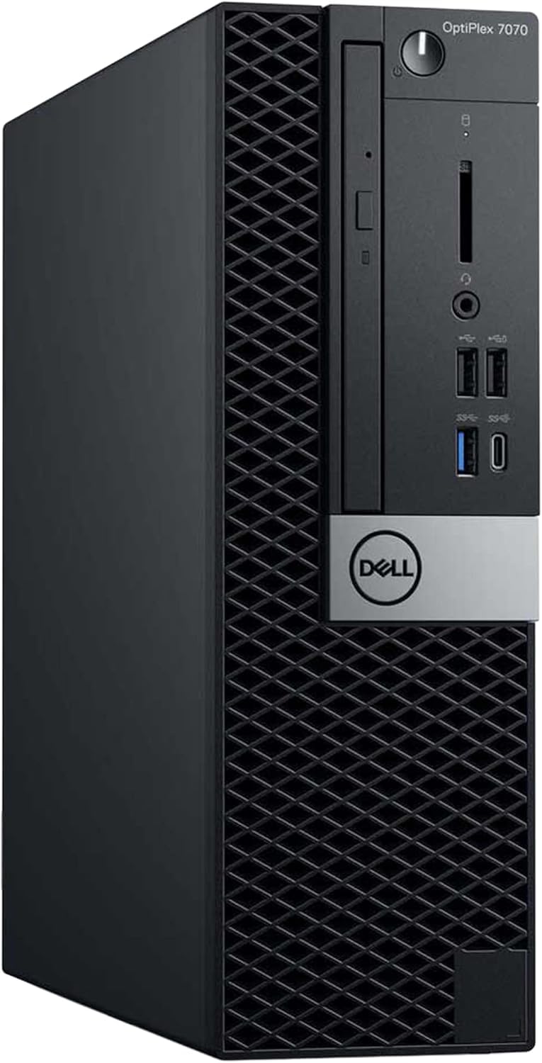 Dell OptiPlex 7070 SFF Ordinateur de Bureau, Intel Core i7-8700T, 16 Go de RAM, SSD de 512 Go, Wi-FI, Bluetooth, Clavier QWERTY américain, Windows 11 Pro (Reconditionné)