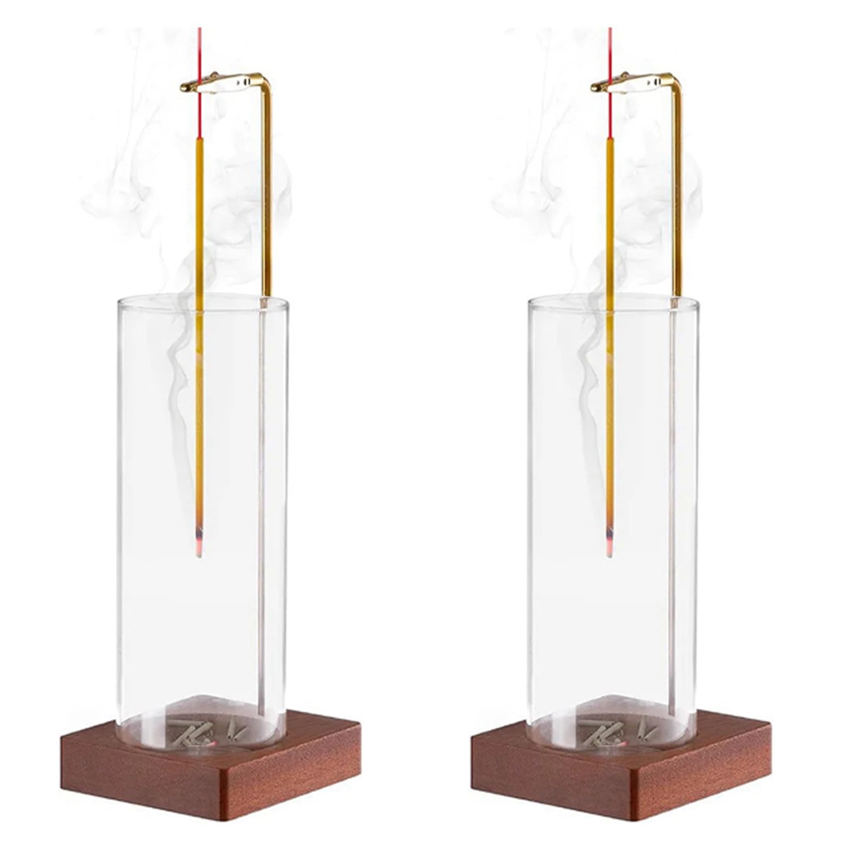 Hndhbfgrt 2X Incense Holder for Sticks,10Inch Anti Ash Flying Incense Holder with Removable Ash Catcher,Upside Down Incense Burner