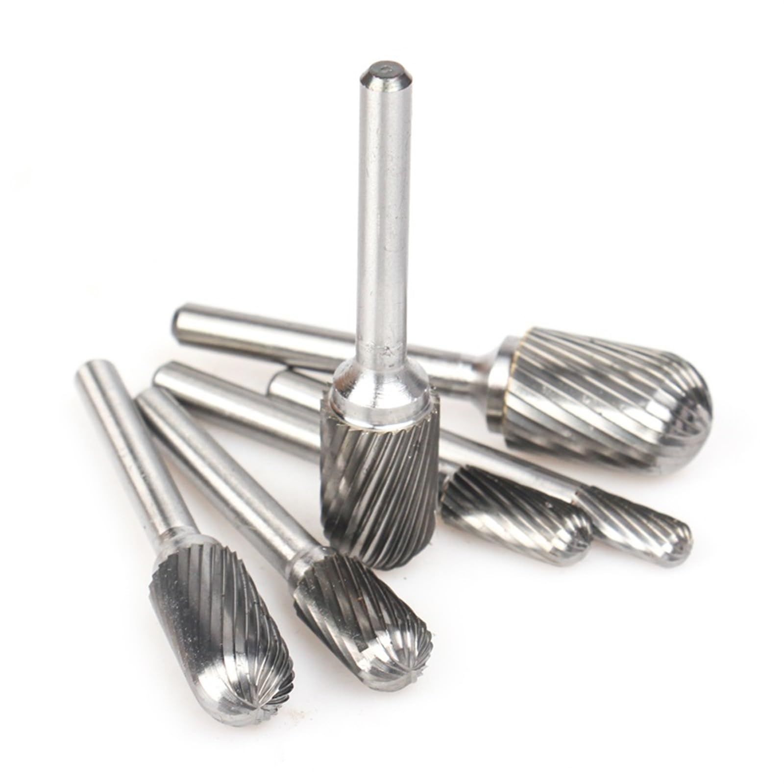 Podwójna frezarka obrotowa z węglika wolframu, 6 szt. Zestaw głowic grawerskich z węglika wolframu, pilnik obrotowy z drewna i metalu 6 mm-16 mm(C06-c16)