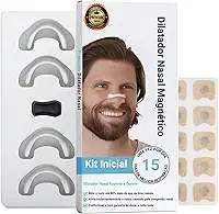Dilatador Nasal Magnetico Anti Ronco e Apneia do Sono – Respira Max | Melhore a Respiração e Durma Melhor com o Dispositivo Anti Ronco Respire Melhor (Kit Branco)