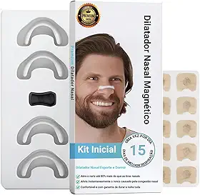 Dilatador Nasal Magnetico Anti Ronco e Apneia do Sono – Respira Max | Melhore a Respiração e Durma Melhor com o Dispositivo Anti Ronco Respire Melhor (Kit Branco)