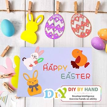 4 Poinçons Métal Pâques - Lapins, Œufs, Poussins - Pour Scrapbooking Et Cartes DIY