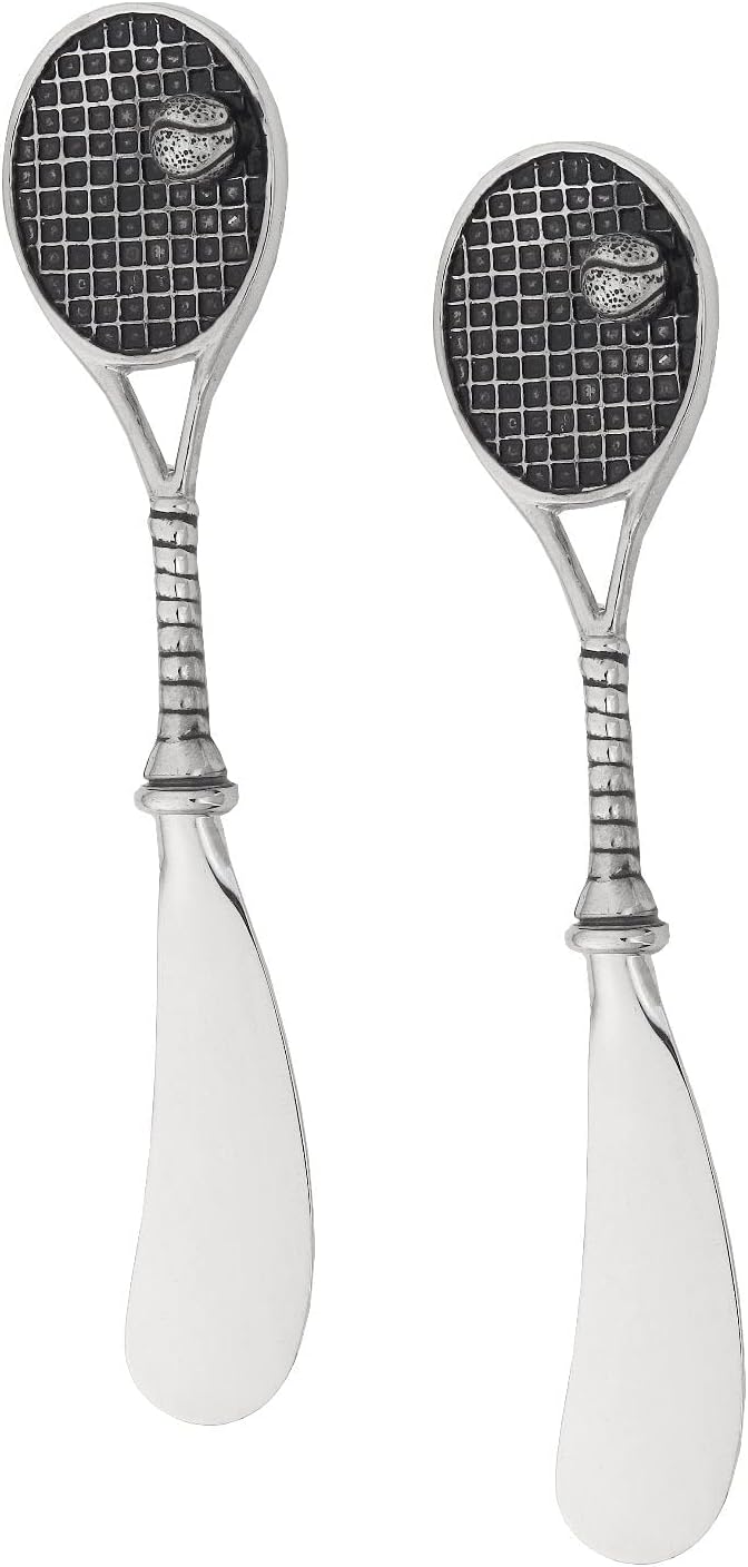 UP Mermaid Cheese Spreader Set, Zinc Alloy Butter Spreaders with Decorative Handles for Cheese, Cream, and Dips, Silver, 4.75 Inch, Set of 2