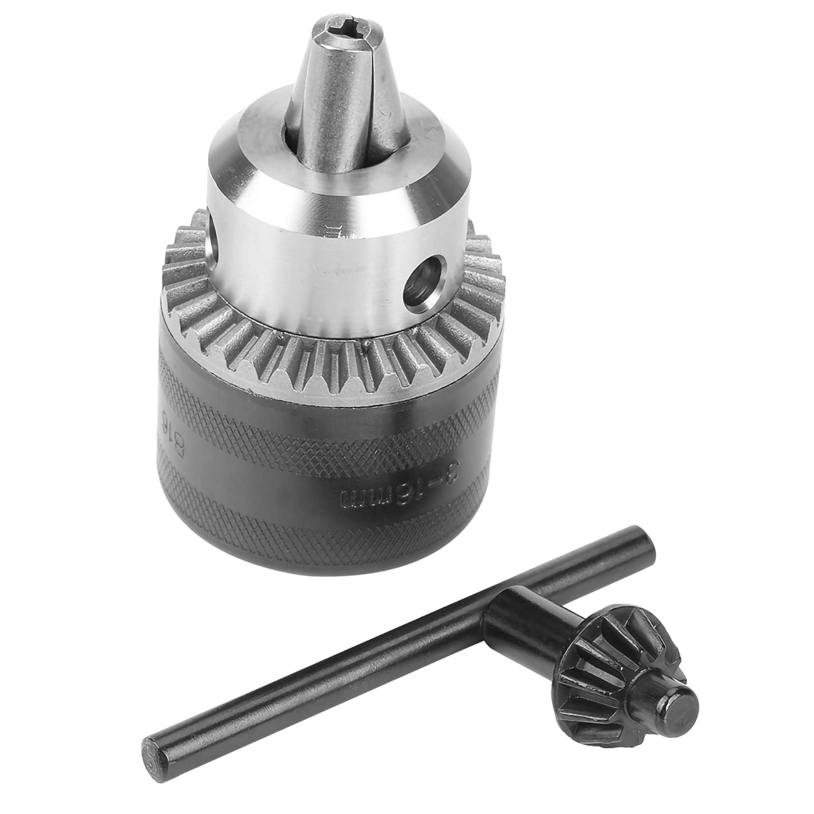 Portabrocas de 3-16 mm con llave de mandril mini para taladro eléctrico B16 / B18 / 1/2-20UNF para tornos y prensas de taladro(3-16MM[B16])
